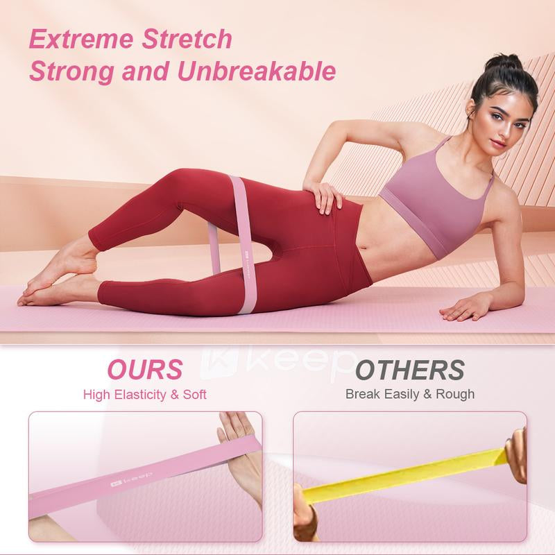 KEEP Resistance Bands for Men and Women, Elastic Loop Bands for Booty & Legs, Different Levels Elastic Band for Home Gym, Great Fitness Equipment for Training, Yoga, Exercise Workout Straps
