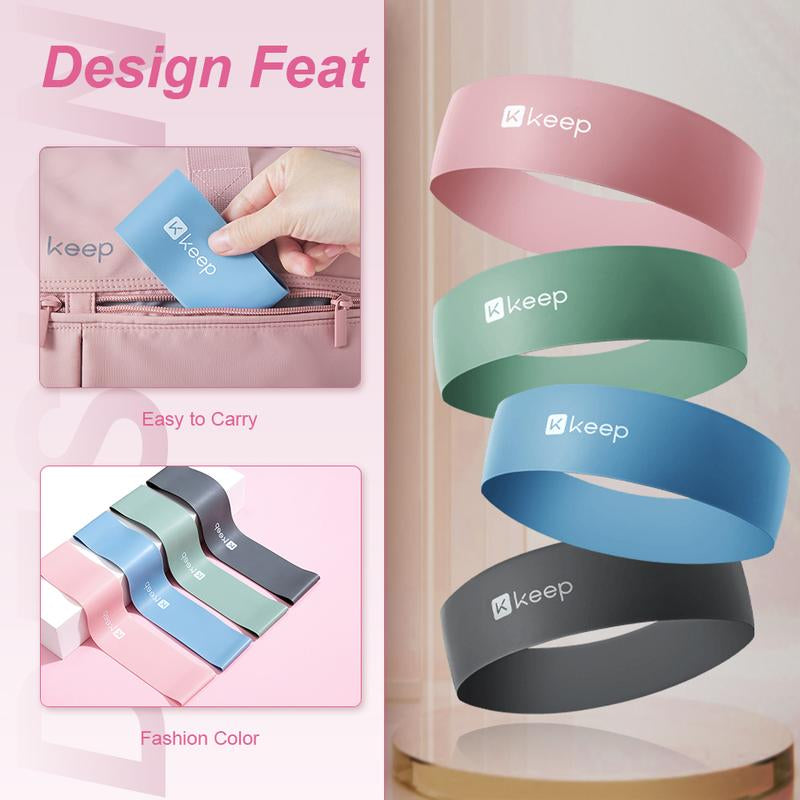 KEEP Resistance Bands for Men and Women, Elastic Loop Bands for Booty & Legs, Different Levels Elastic Band for Home Gym, Great Fitness Equipment for Training, Yoga, Exercise Workout Straps